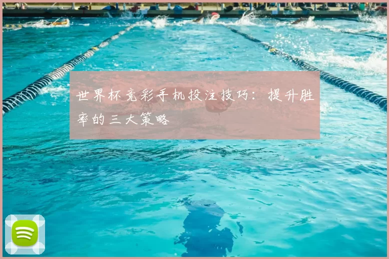 世界杯竞彩手机投注技巧:提升胜率的三大策略